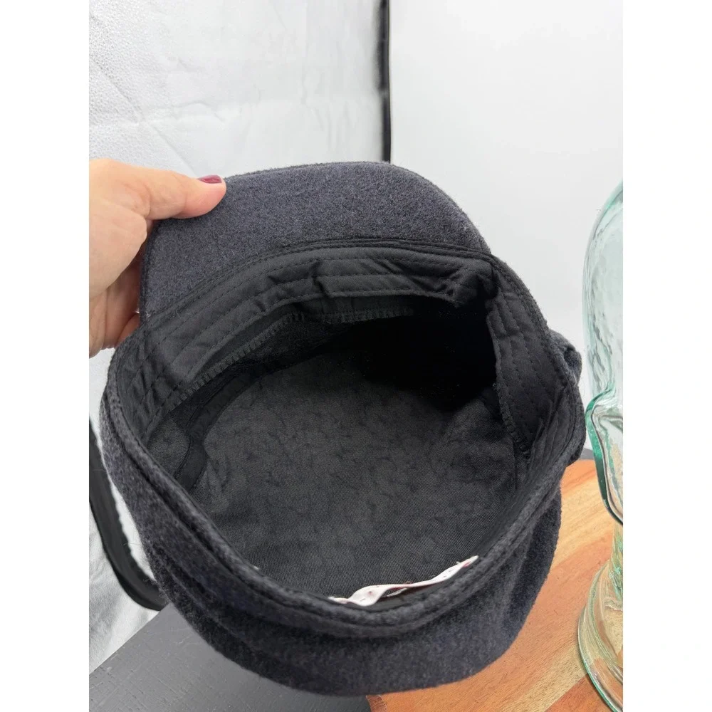 Four Buttons San Diego Hat Co Newsboy Cap Womens OS Black Wool Blend Cabbie Hat
